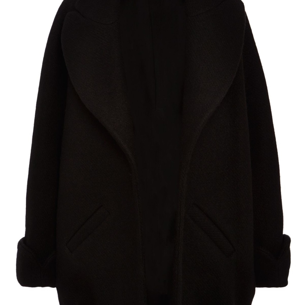 Ellery Swackhammer Pod Coat – Black Wool & Silk – AU/UK 8 – Luxury Designer